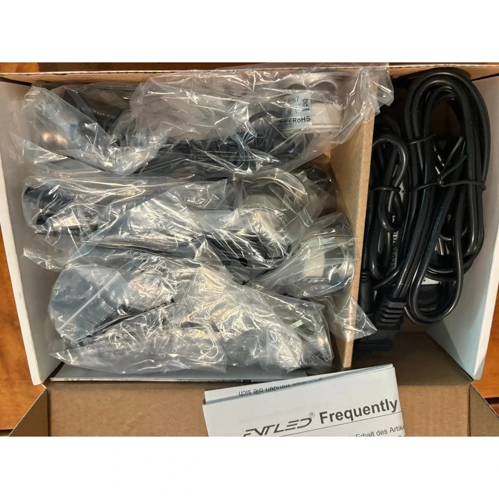 FNTLED LED Deck Light 10pcs 12V DC Warm White IP67 Waterproof Outdoor Silver Kit